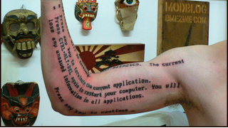 The Blue Screen of Death Tattoo